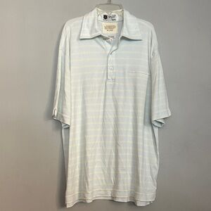 iliac Golf men luxury hybrid light blue & yellow striped polo